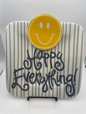 Coton Colors Happy Everything Gray Stripe Plate with Velcro for MINI attachments